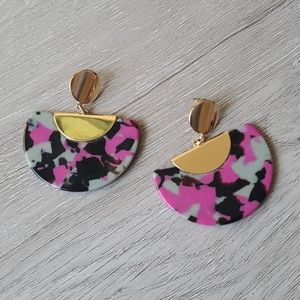ASOS Design Fun Half Circle Earrings